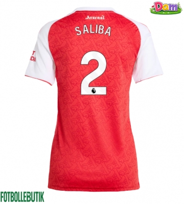 Arsenal William Saliba #2 Hemmatröja Kvinnor 2025-26 Kortärmad